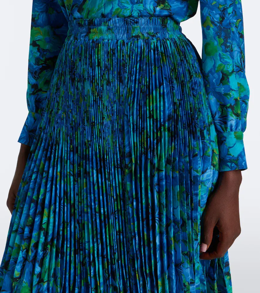 Gucci Floral pleated silk crêpe de chine midi skirt | Thumbnail 5 Gucci Floral pleated silk crêpe de chine midi skirt | Thumbnail 5