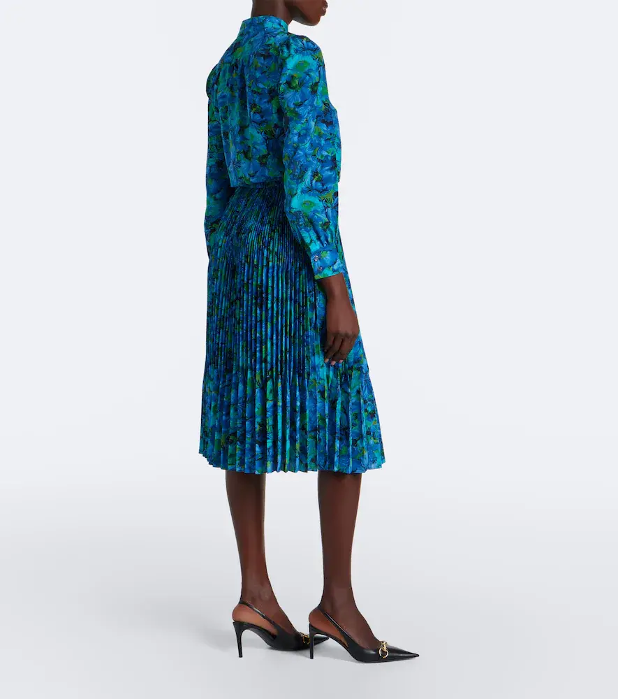 Gucci Floral pleated silk crêpe de chine midi skirt | Thumbnail 6 Gucci Floral pleated silk crêpe de chine midi skirt | Thumbnail 6