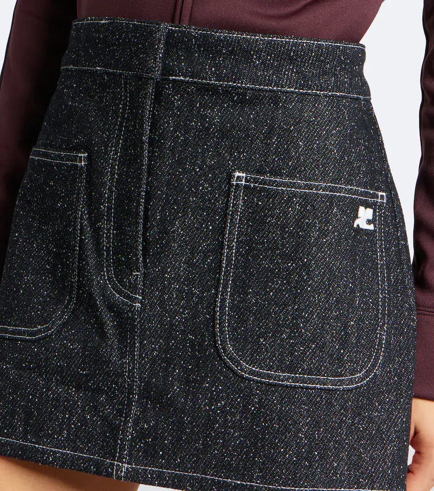 Courrèges Courrèges Denim tweed miniskirt | Thumbnail 5