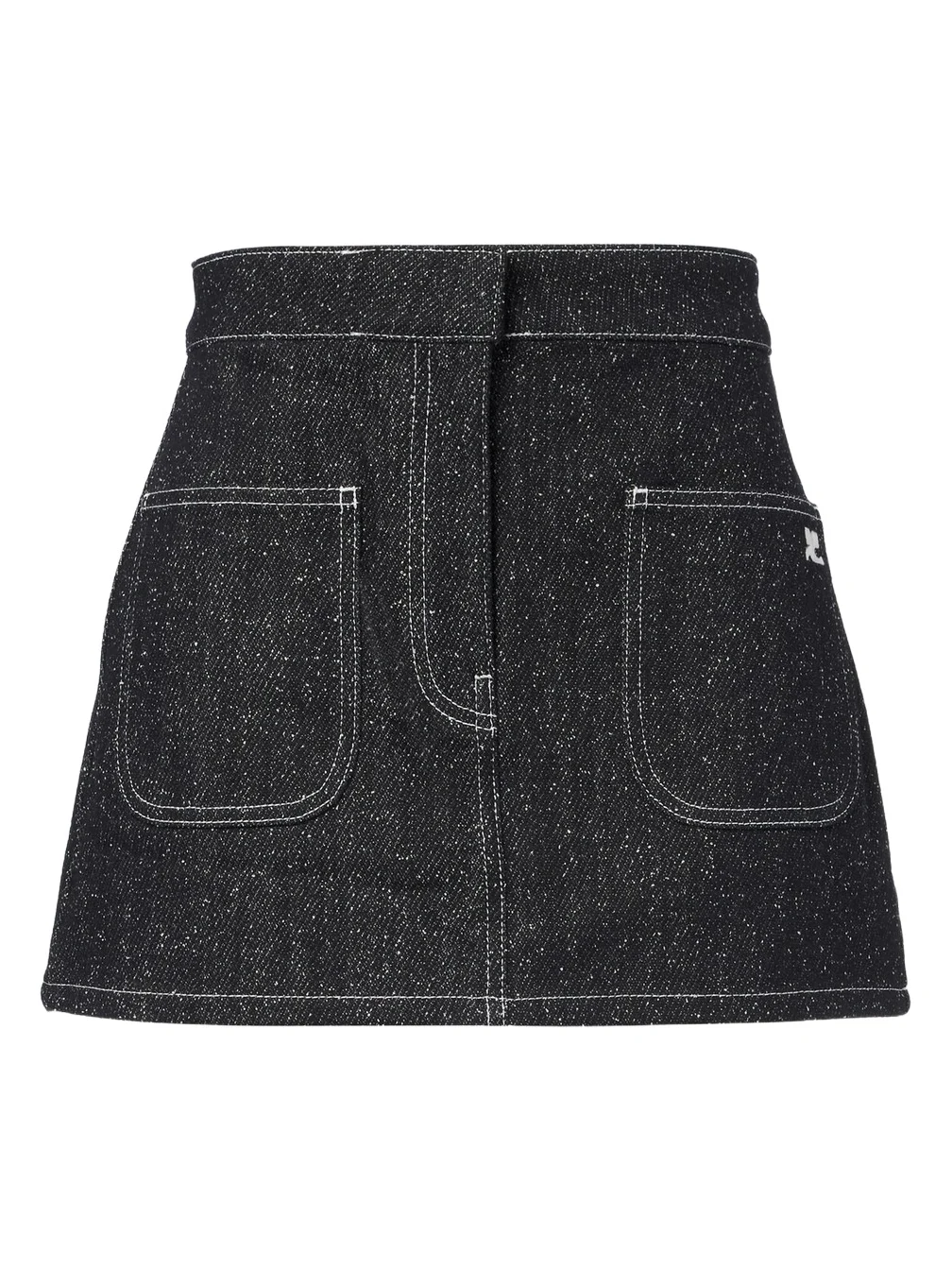 Courrèges Courrèges Denim tweed miniskirt