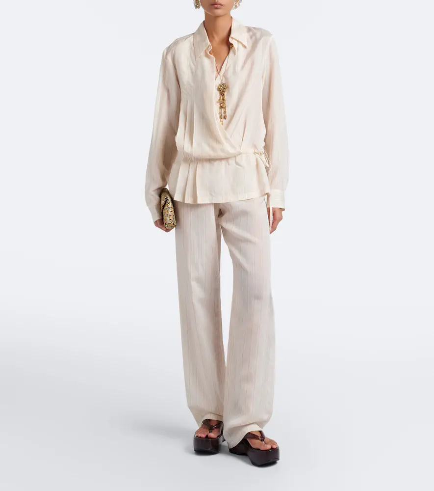 Dries Van Noten Striped wide-leg pants | Thumbnail 4