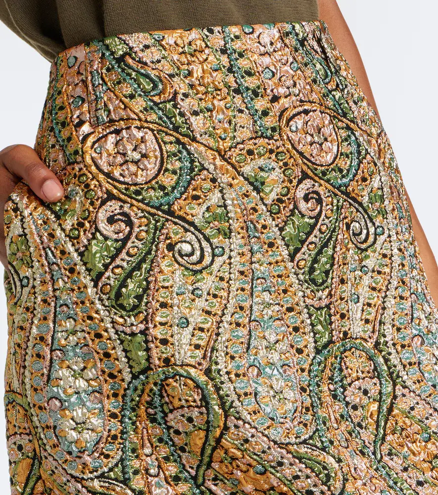 Dries Van Noten Paisley jacquard midi skirt | Thumbnail 2