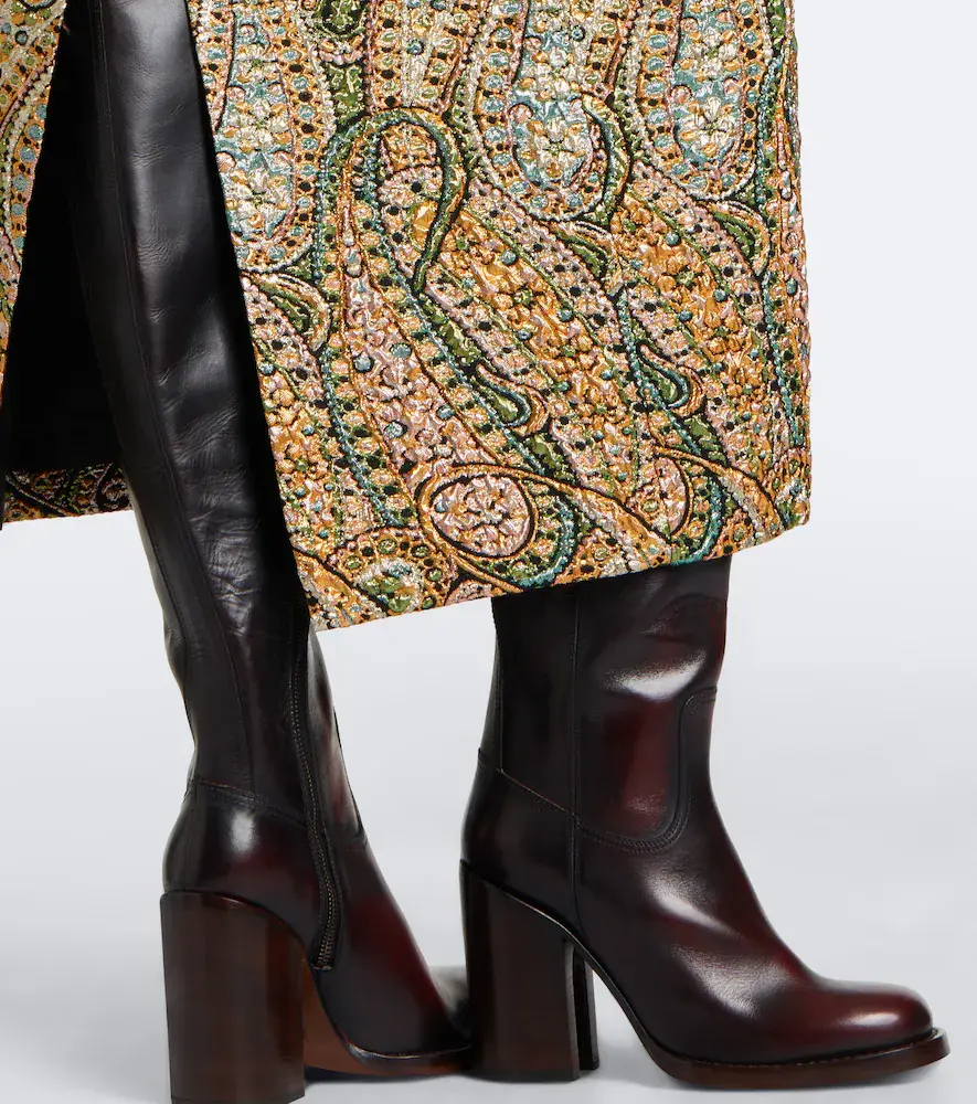 Dries Van Noten Paisley jacquard midi skirt | Thumbnail 5