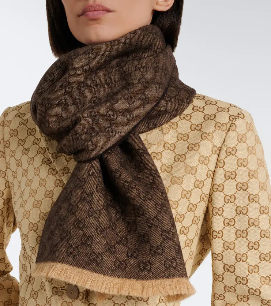 Gucci GG jacquard wool scarf | Thumbnail 5 Gucci GG jacquard wool scarf | Thumbnail 5