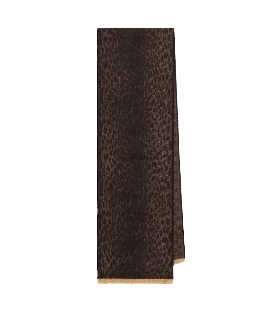 Gucci GG jacquard wool scarf