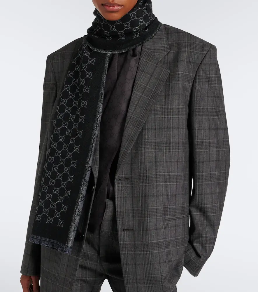 Gucci GG jacquard wool-blend scarf | Thumbnail 5 Gucci GG jacquard wool-blend scarf | Thumbnail 5
