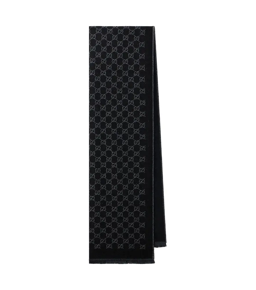 GG jacquard wool-blend scarf GG jacquard wool-blend scarf