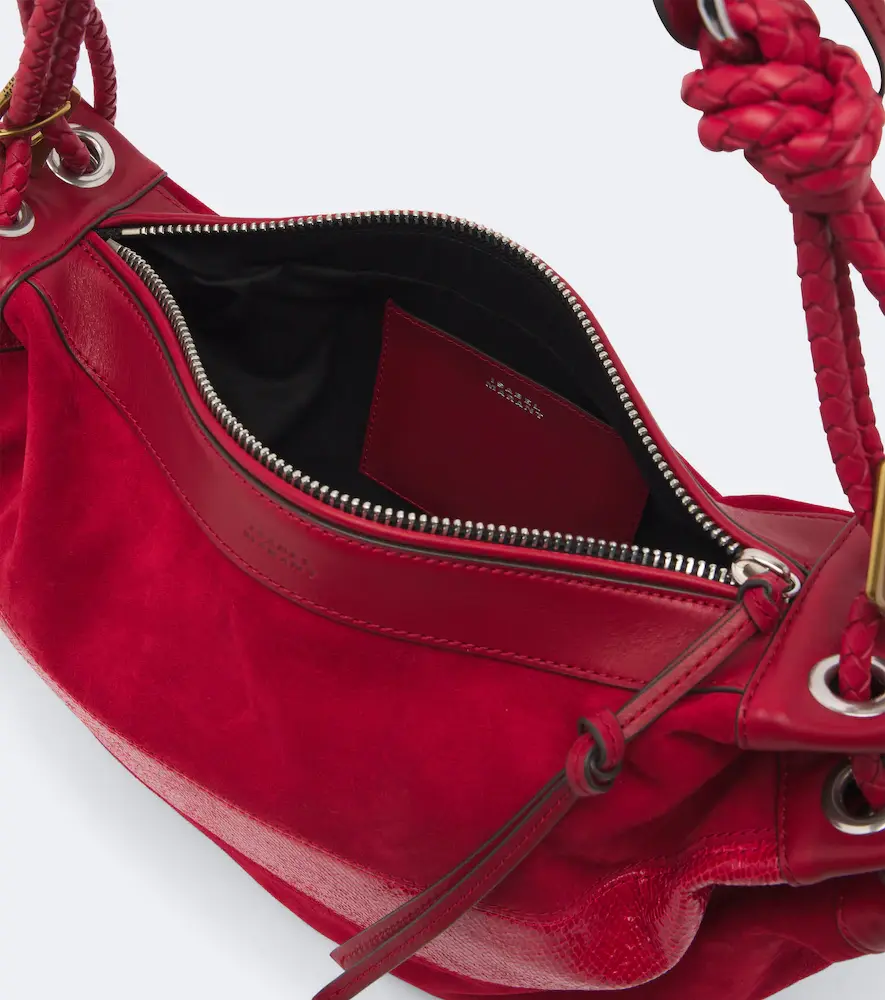 Isabel Marant Maia Medium suede and leather shoulder bag | Thumbnail 2