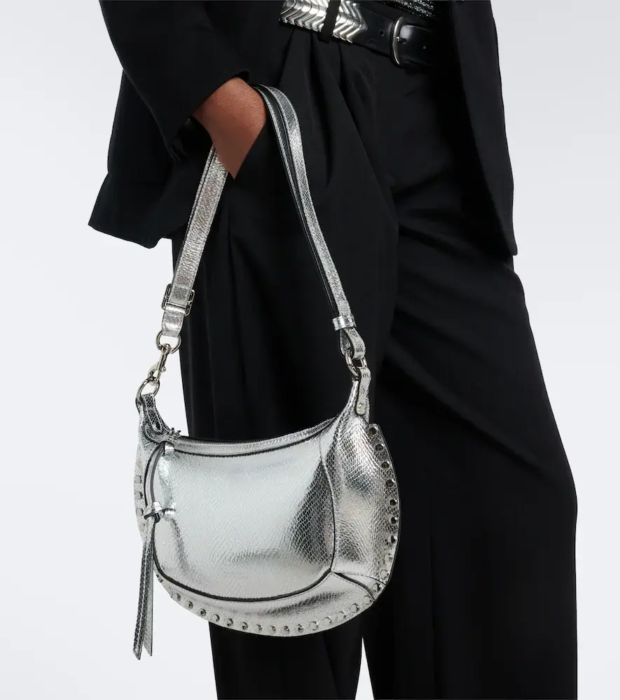 Isabel Marant Oskan Moon metallic leather shoulder bag | Thumbnail 4 Isabel Marant Oskan Moon metallic leather shoulder bag | Thumbnail 4