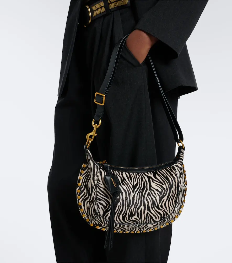 Isabel Marant Oskan Moon printed calf hair shoulder bag | Thumbnail 6