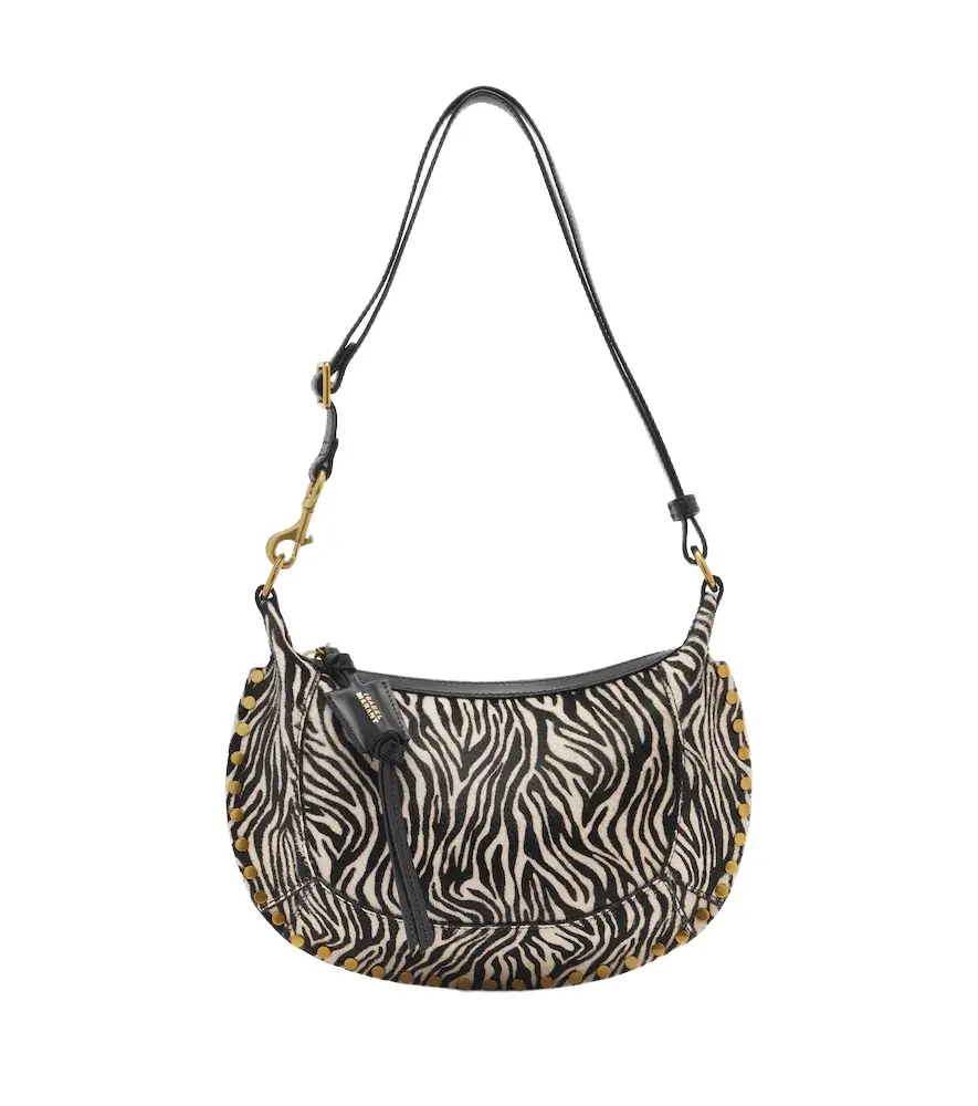 Isabel Marant Oskan Moon printed calf hair shoulder bag