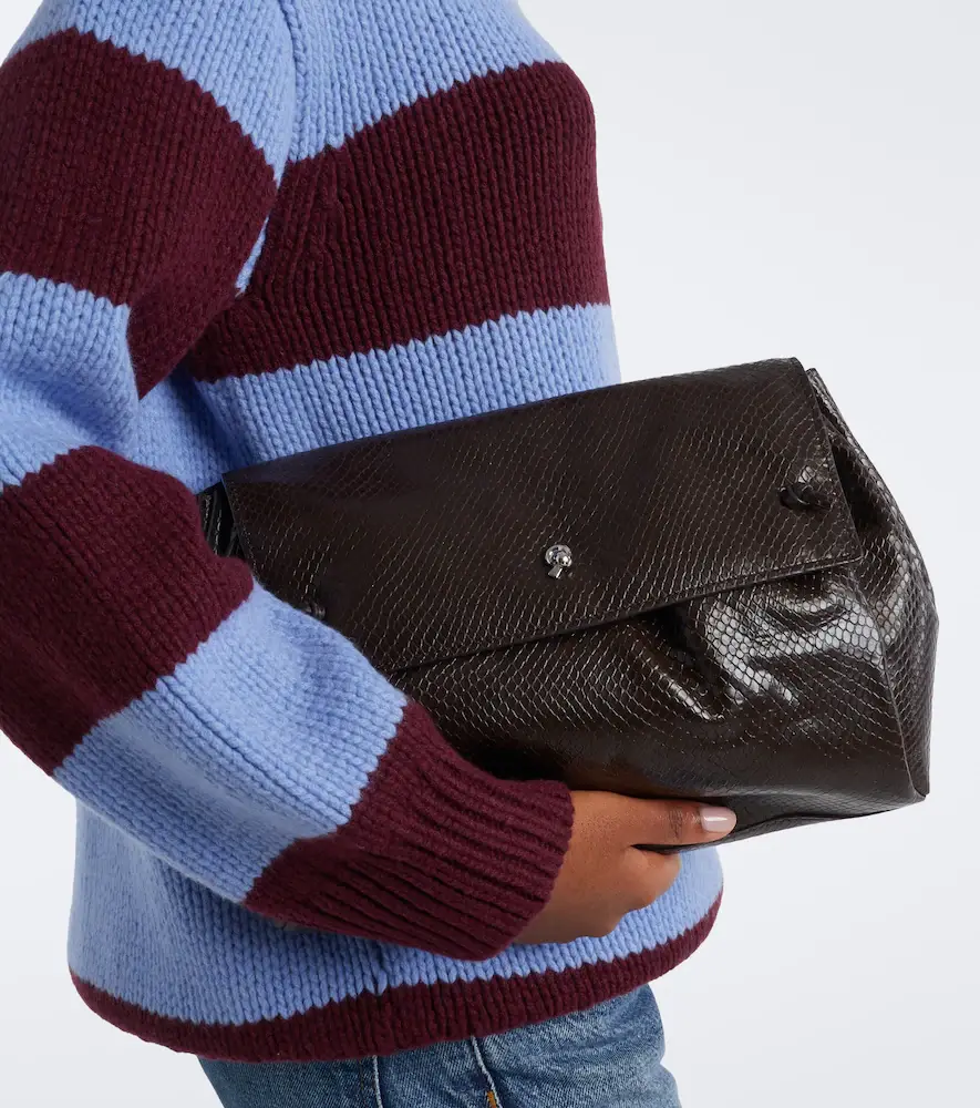 Staud Cy snake-effect leather clutch | Thumbnail 6 Staud Cy snake-effect leather clutch | Thumbnail 6