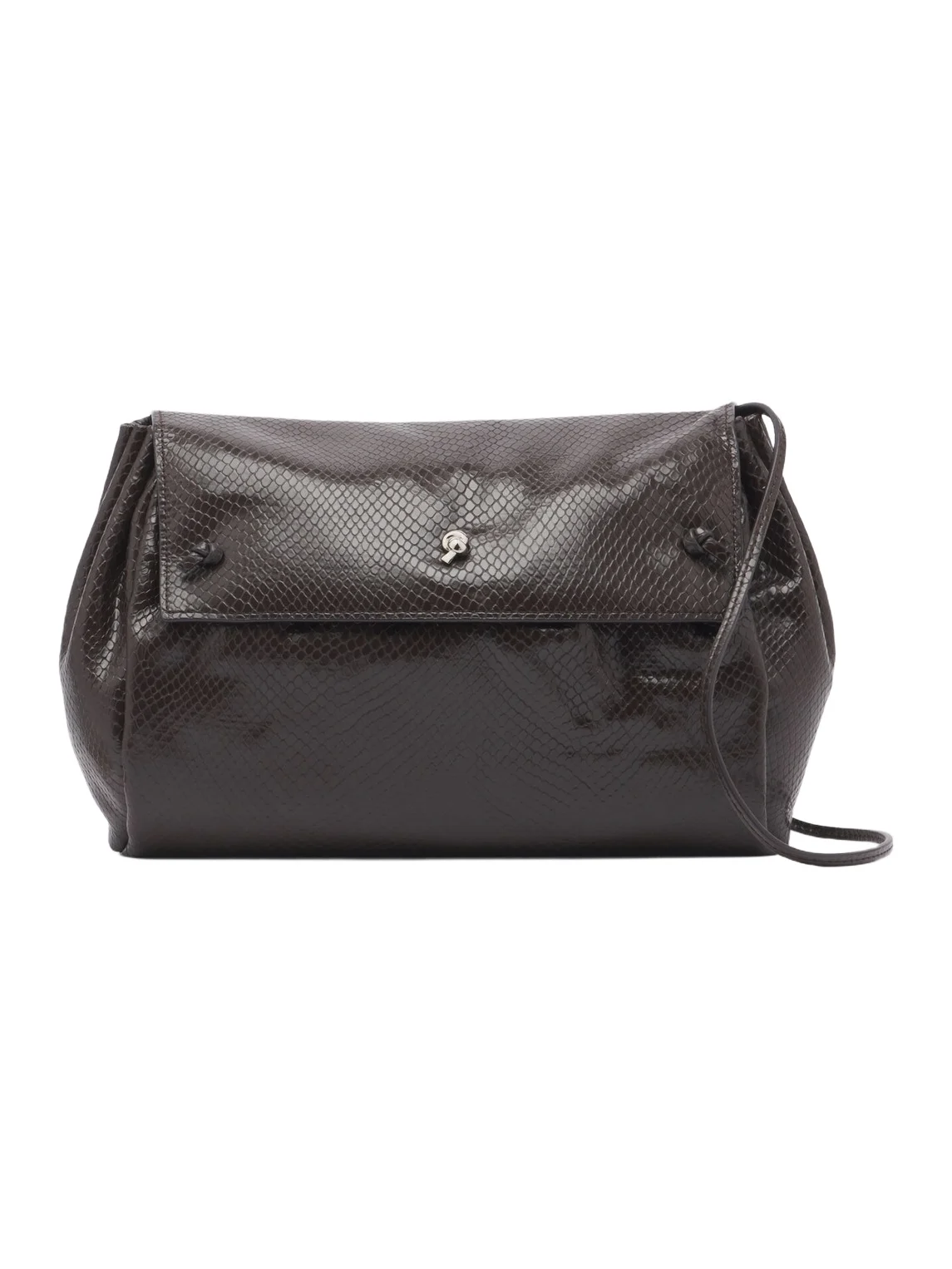 Cy snake-effect leather clutch Cy snake-effect leather clutch