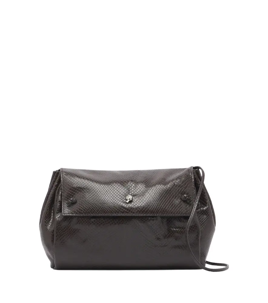 Cy snake-effect leather clutch Cy snake-effect leather clutch