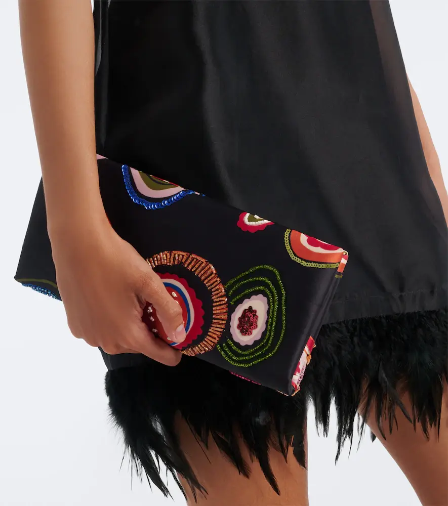 Staud Muse Small embellished satin clutch | Thumbnail 4 Staud Muse Small embellished satin clutch | Thumbnail 4