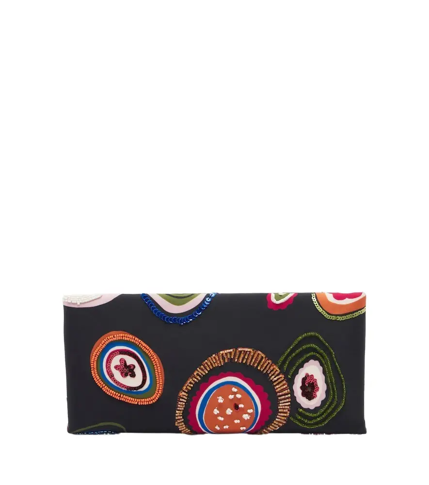 Muse Small embellished satin clutch Muse Small embellished satin clutch