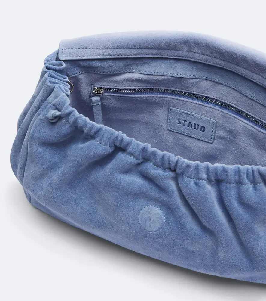 Staud CY Medium suede clutch | Thumbnail 2 Staud CY Medium suede clutch | Thumbnail 2
