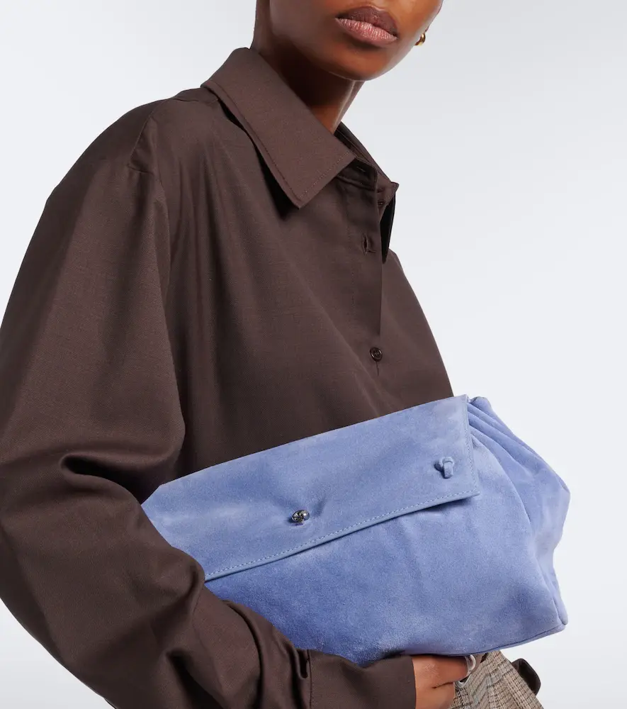 Staud CY Medium suede clutch | Thumbnail 5 Staud CY Medium suede clutch | Thumbnail 5