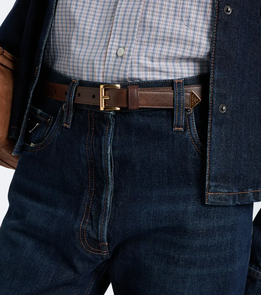 Prada Logo leather belt | Thumbnail 3