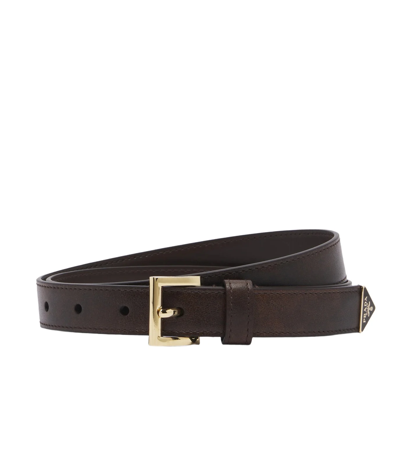 Prada Logo leather belt
