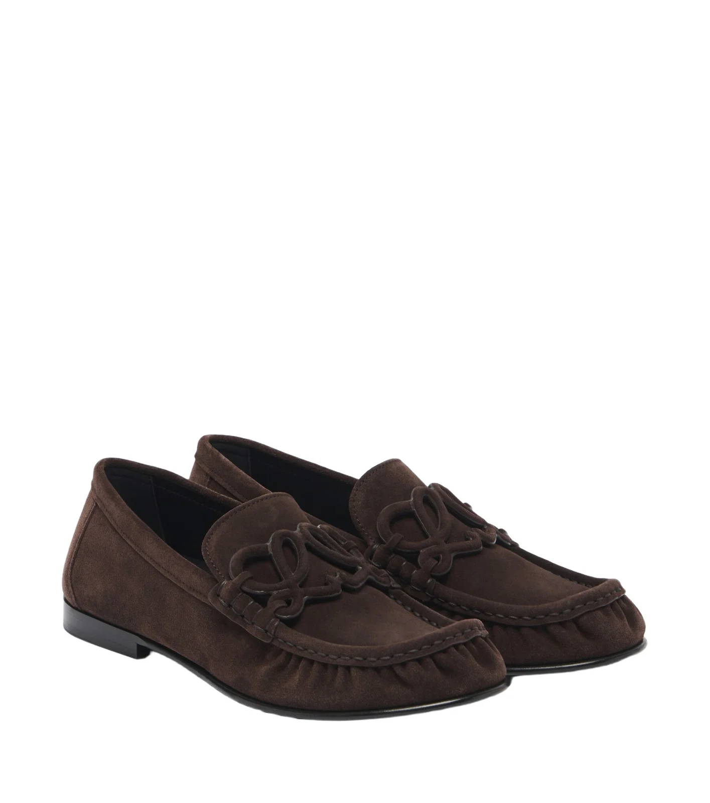 Loewe Double L suede loafers