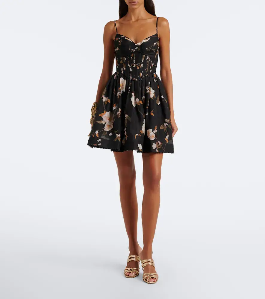 Zimmermann Ascent floral linen and silk corset dress | Thumbnail 4 Zimmermann Ascent floral linen and silk corset dress | Thumbnail 4