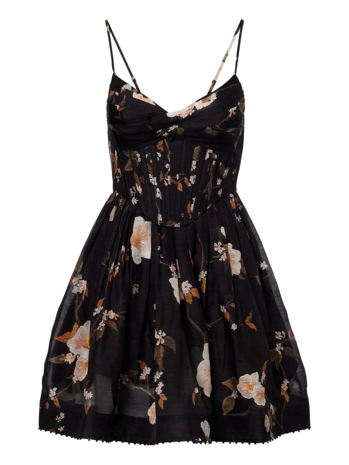 Ascent floral linen and silk corset dress Ascent floral linen and silk corset dress