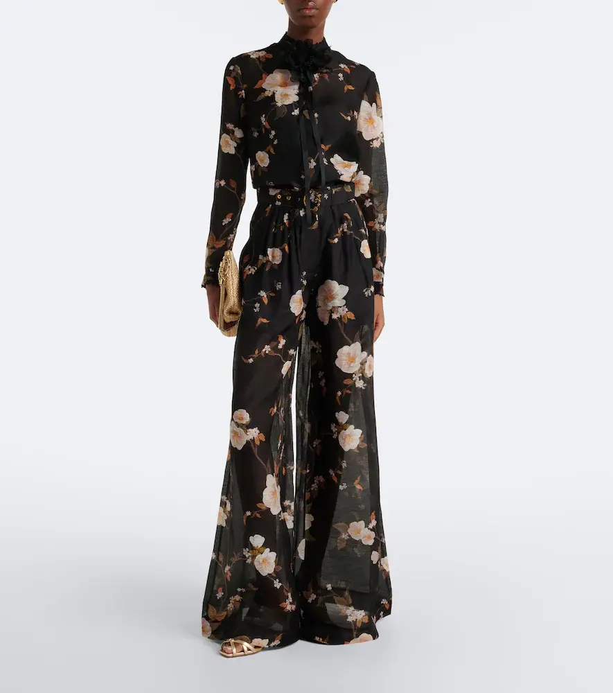 Zimmermann Ascent bow-detail linen and silk blouse | Thumbnail 3 Zimmermann Ascent bow-detail linen and silk blouse | Thumbnail 3