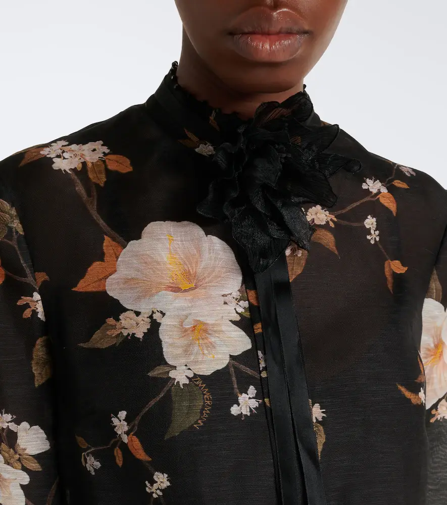 Zimmermann Ascent bow-detail linen and silk blouse | Thumbnail 5 Zimmermann Ascent bow-detail linen and silk blouse | Thumbnail 5