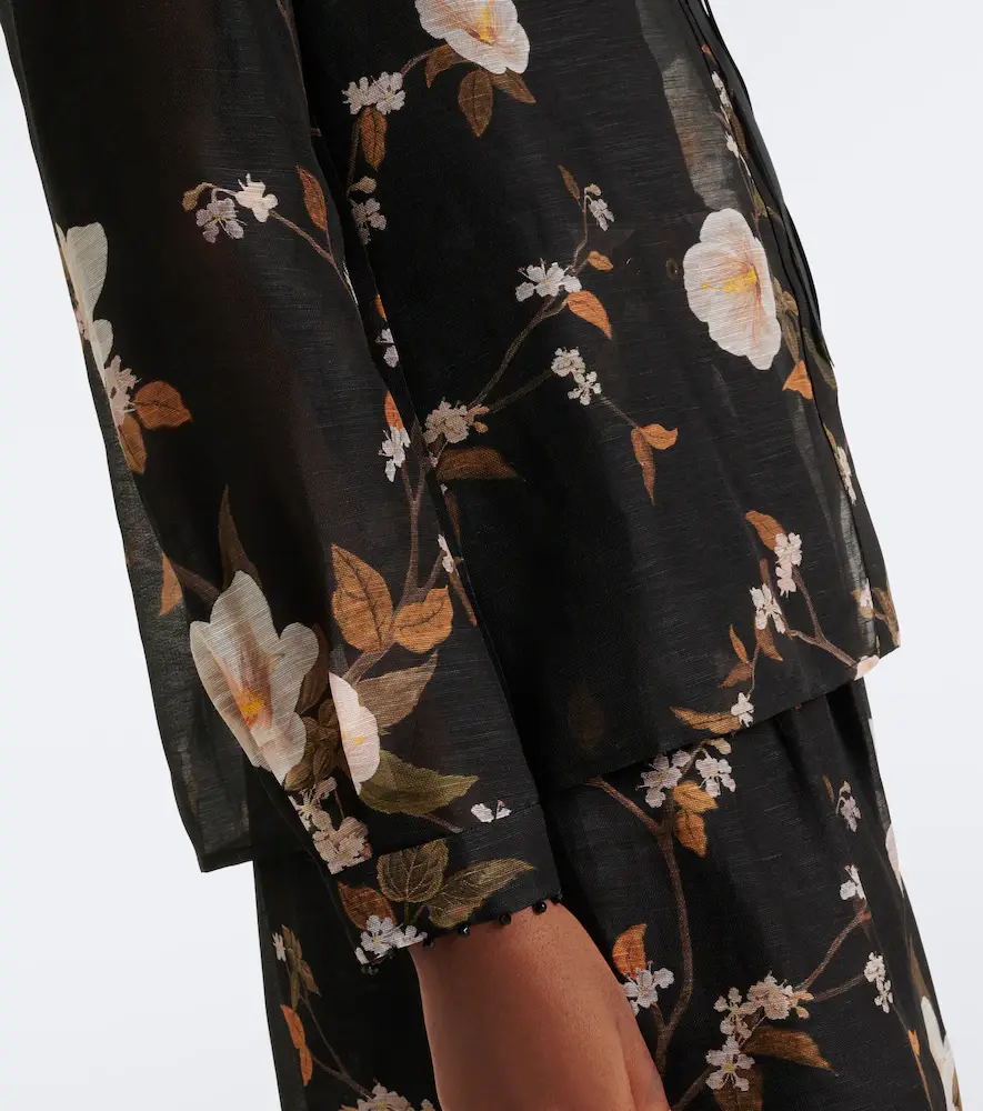 Zimmermann Ascent bow-detail linen and silk blouse | Thumbnail 6 Zimmermann Ascent bow-detail linen and silk blouse | Thumbnail 6