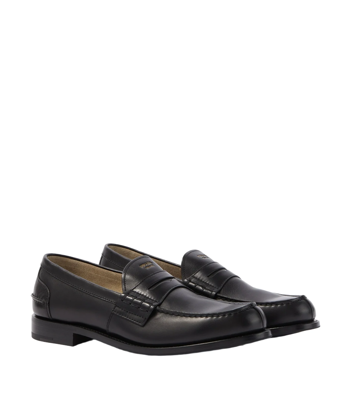 Prada Leather penny loafers