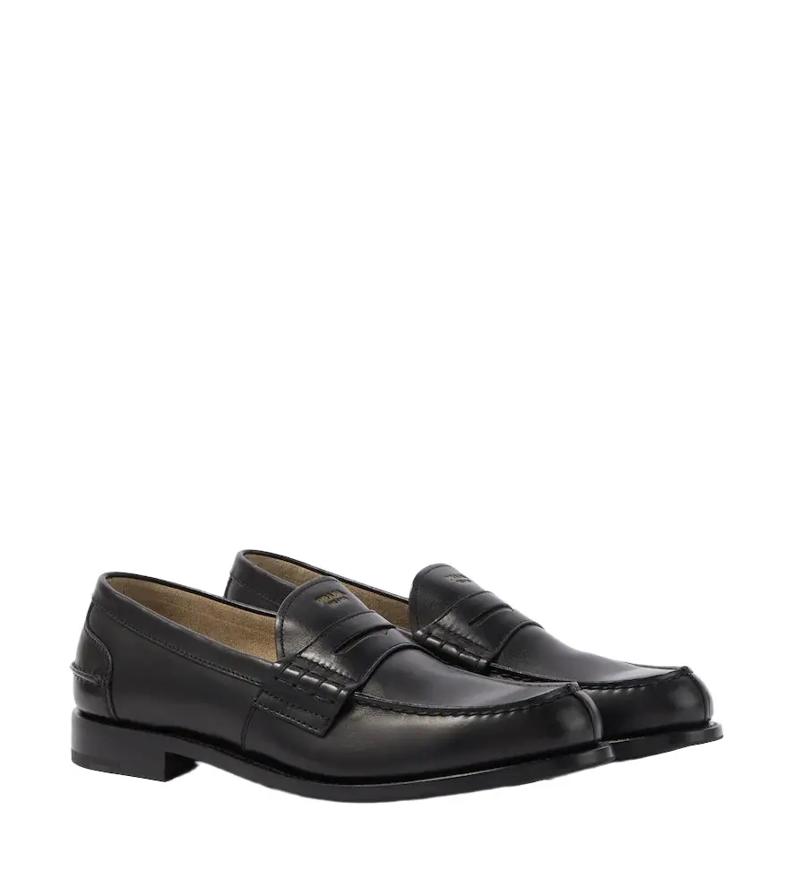 Prada Leather penny loafers