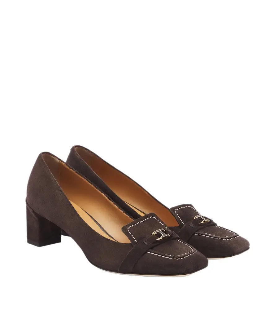 Tod's T Timeless suede pumps