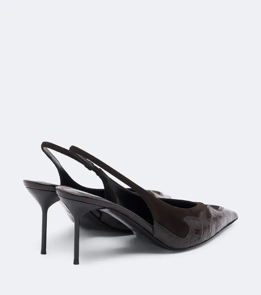 Paris Texas Lidia Queen of Hearts leather slingback pumps | Thumbnail 2 Paris Texas Lidia Queen of Hearts leather slingback pumps | Thumbnail 2