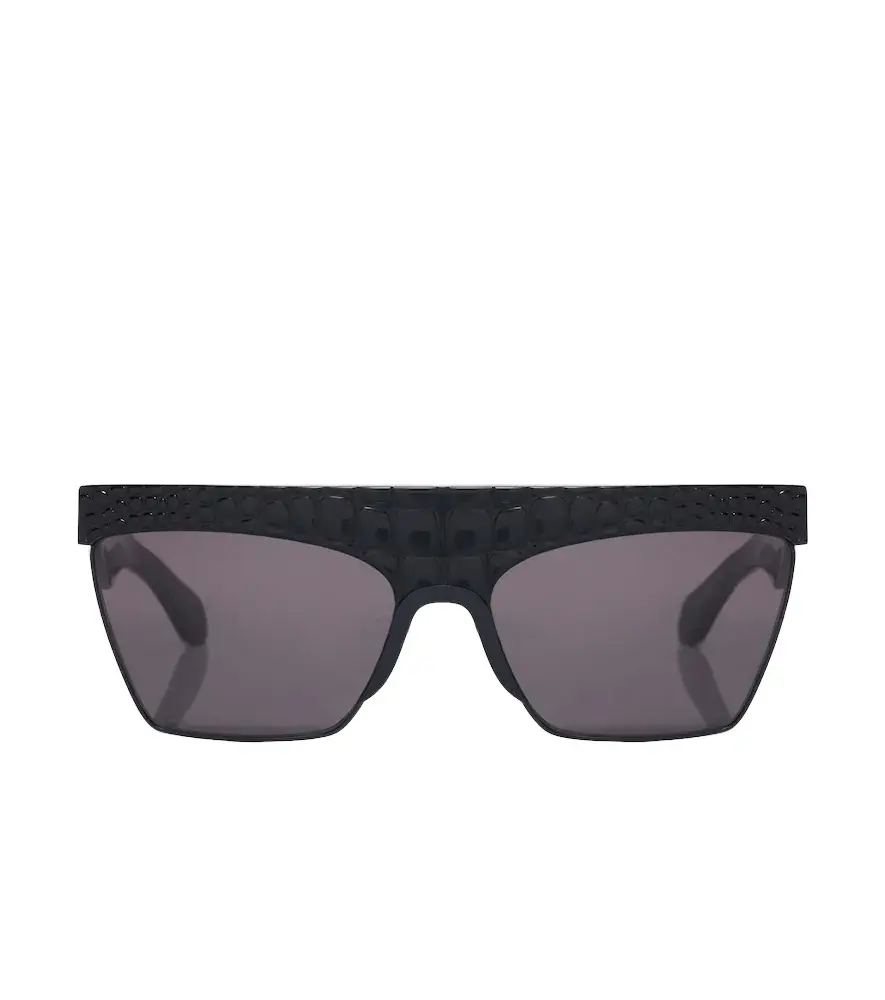 Alaïa Alaïa Croc-effect flat-top sunglasses