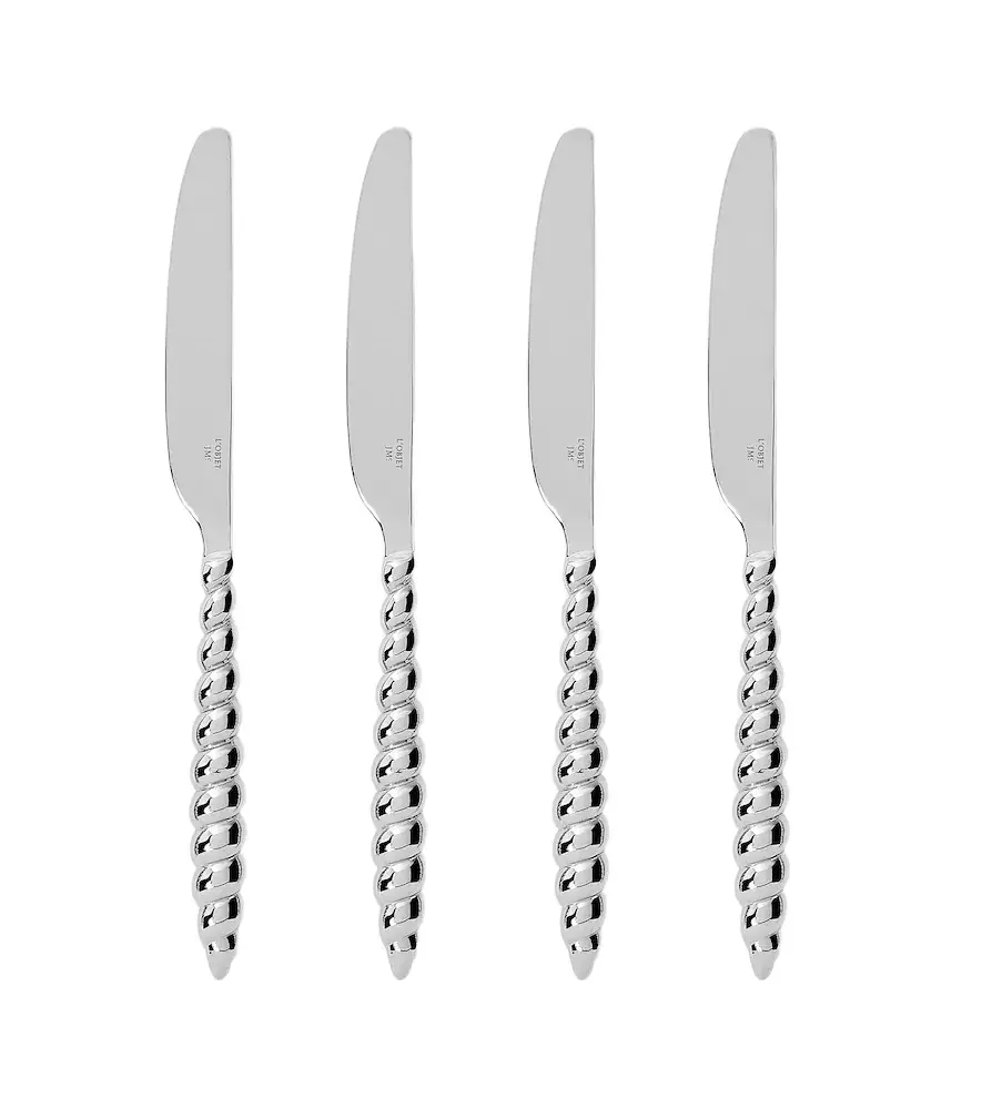 L'Objet x Jessica McCormack stainless steel set of 4 knives