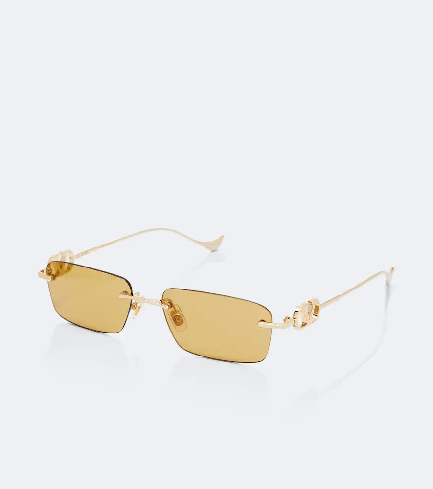 Valentino Bejewelled VLogo rectangular sunglasses | Thumbnail 2 Valentino Bejewelled VLogo rectangular sunglasses | Thumbnail 2
