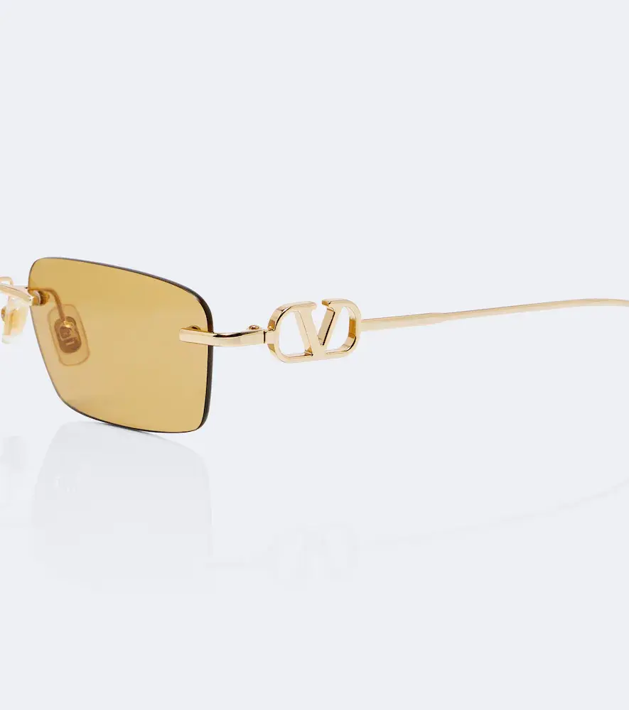 Valentino Bejewelled VLogo rectangular sunglasses | Thumbnail 3 Valentino Bejewelled VLogo rectangular sunglasses | Thumbnail 3