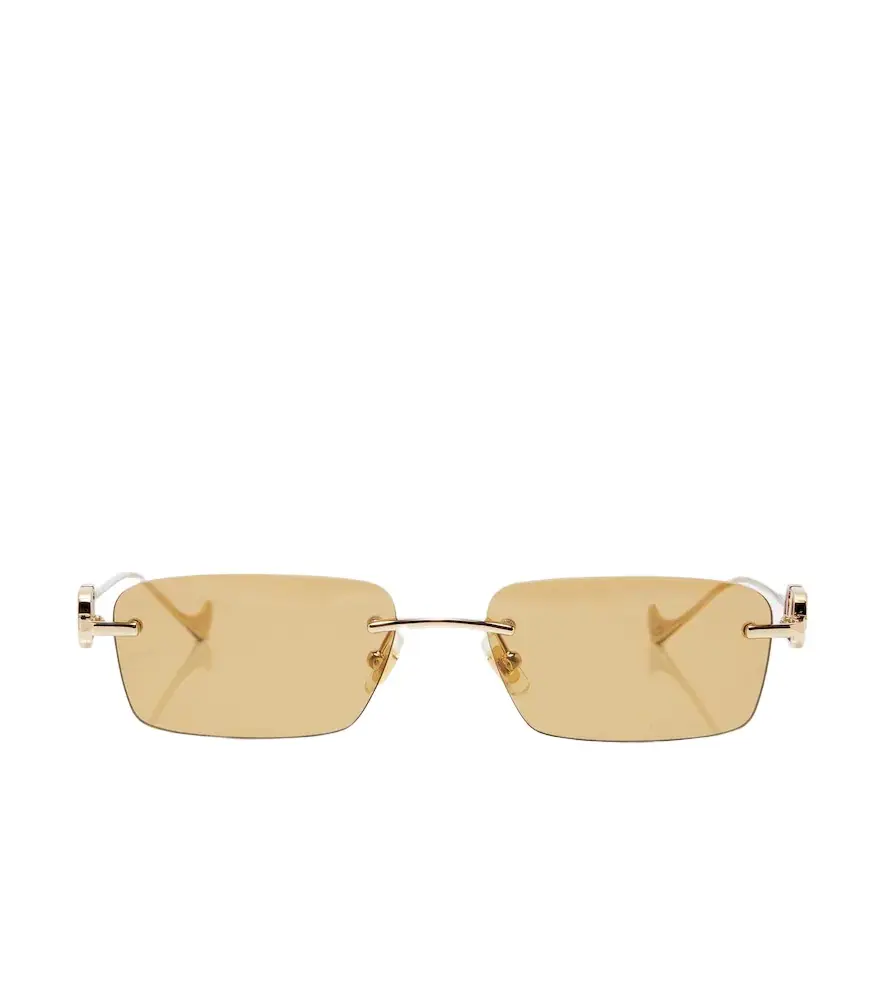 Bejewelled VLogo rectangular sunglasses Bejewelled VLogo rectangular sunglasses