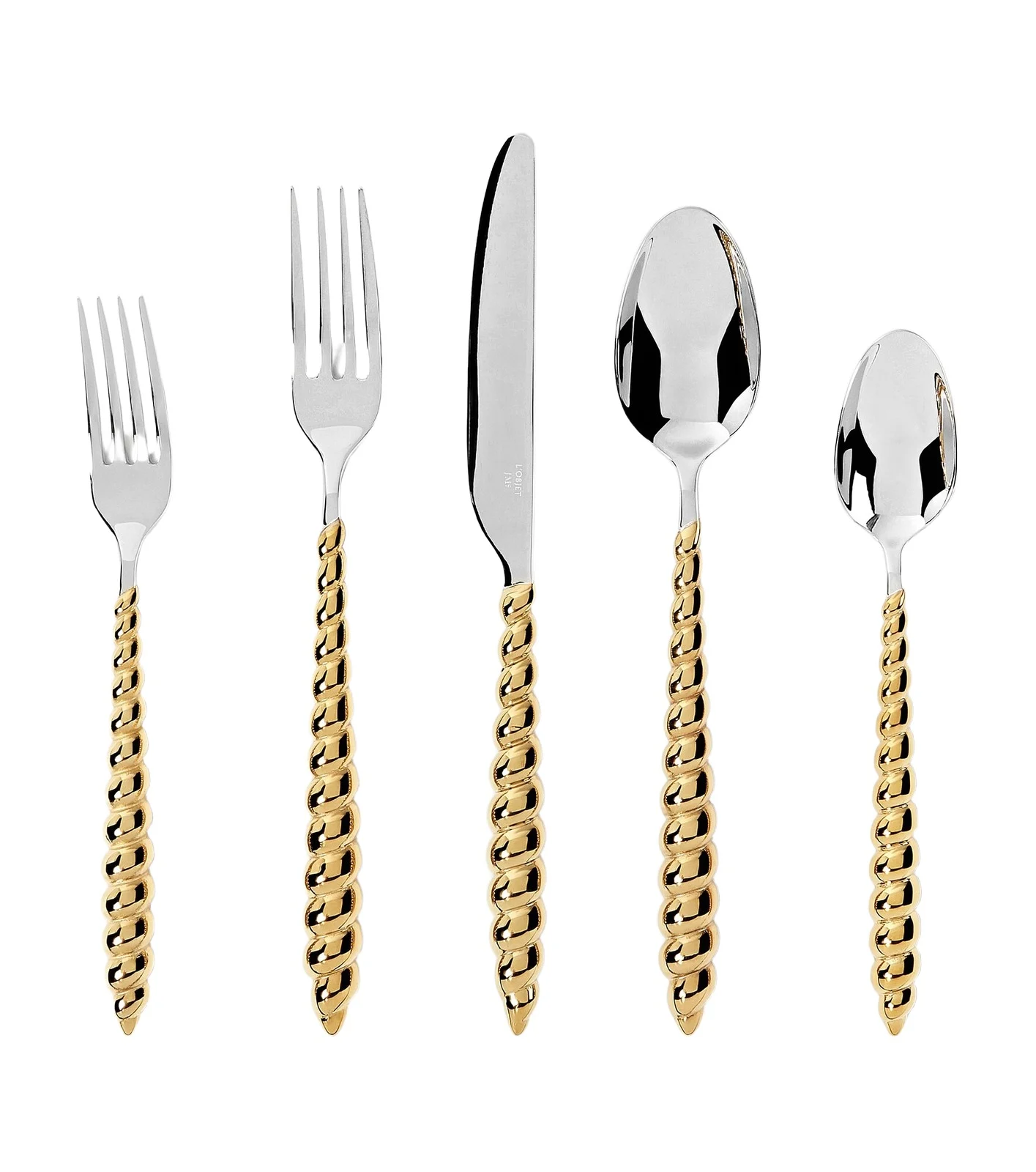 L'Objet x Jessica McCormack gold-plated cutlery set