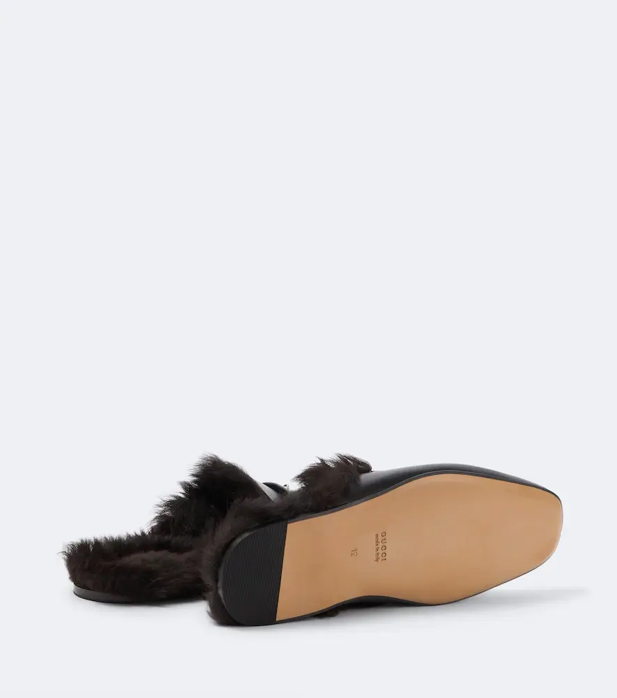 Gucci Horsebit shearling-lined leather mules | Thumbnail 6 Gucci Horsebit shearling-lined leather mules | Thumbnail 6