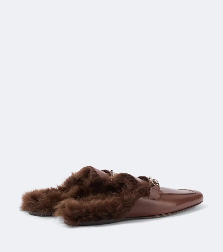 Gucci Horsebit shearling-lined leather mules | Thumbnail 6 Gucci Horsebit shearling-lined leather mules | Thumbnail 6