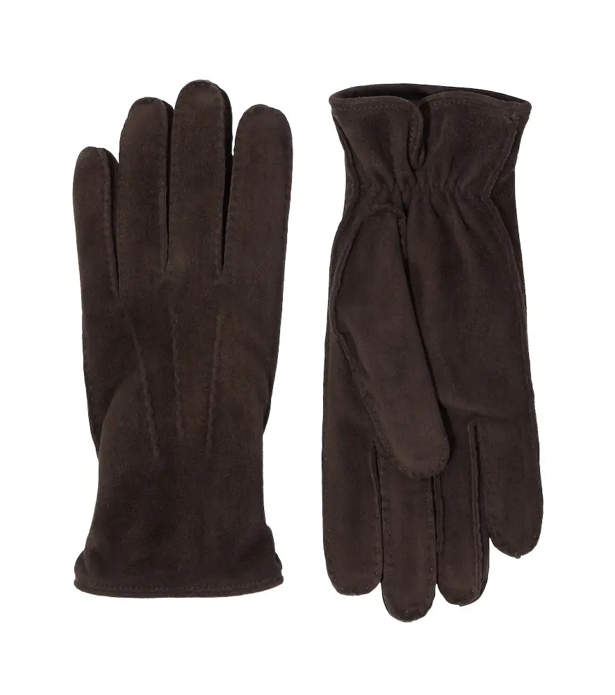 Thom Sweeney Suede and cashmere gloves