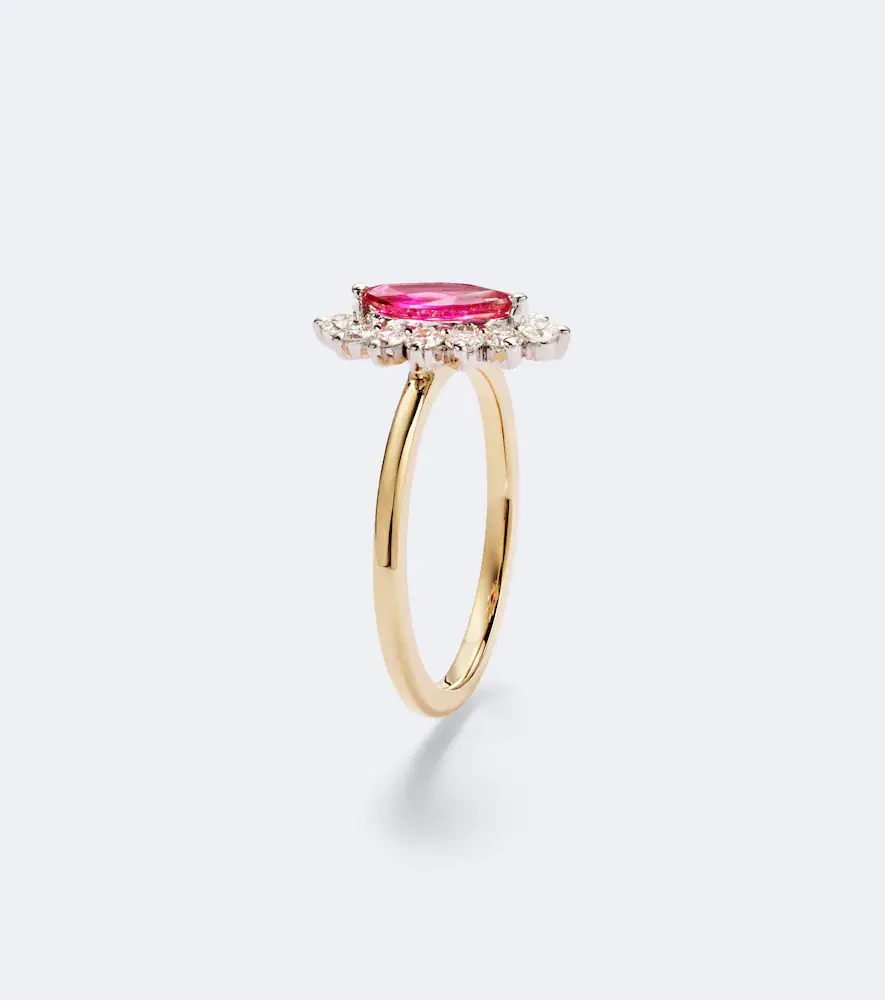 Yvonne Léon Yvonne Léon Pompadour 18kt gold ring with diamonds and ruby | Thumbnail 2 Yvonne Léon Yvonne Léon Pompadour 18kt gold ring with diamonds and ruby | Thumbnail 2
