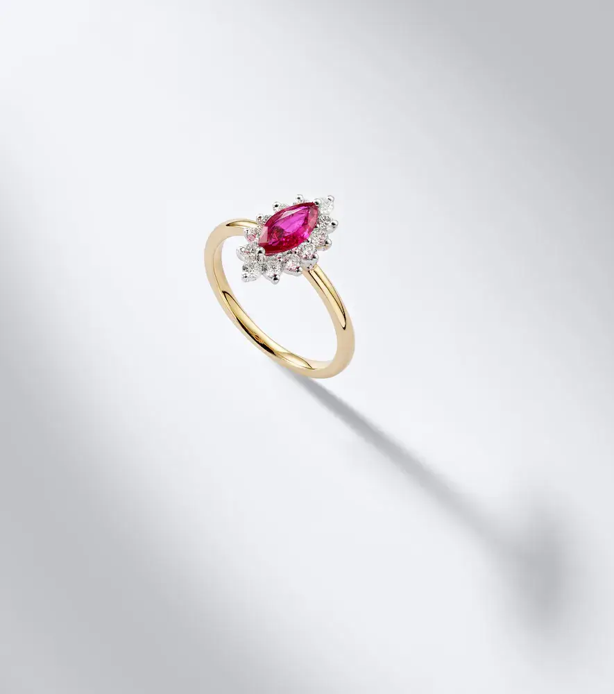 Yvonne Léon Yvonne Léon Pompadour 18kt gold ring with diamonds and ruby | Thumbnail 5 Yvonne Léon Yvonne Léon Pompadour 18kt gold ring with diamonds and ruby | Thumbnail 5