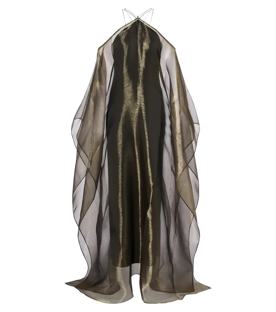 Taller Marmo Sza Sza draped organza kaftan