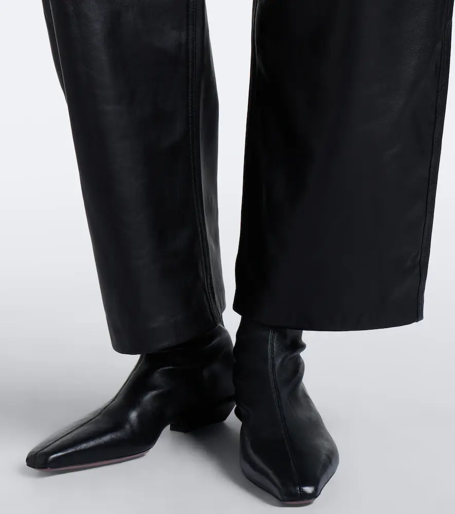 Nili Lotan Tribeca leather barrel-leg pants | Thumbnail 4