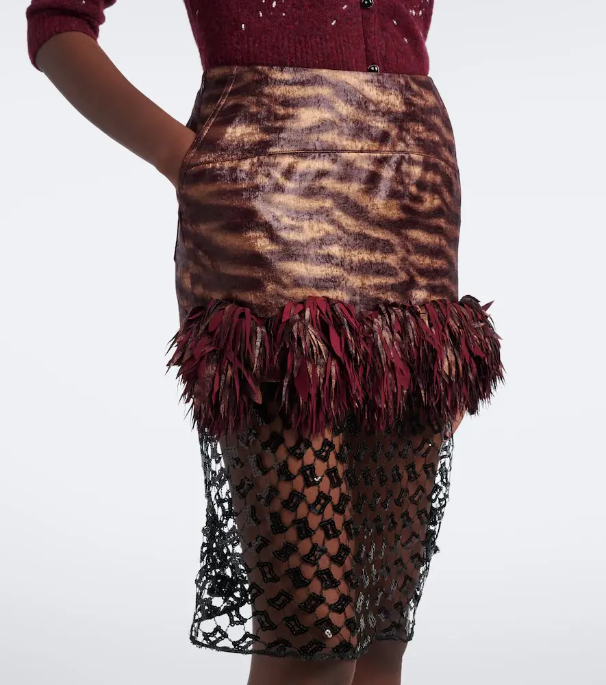 Jacques Wei Fringed paneled sequined miniskirt | Thumbnail 2 Jacques Wei Fringed paneled sequined miniskirt | Thumbnail 2