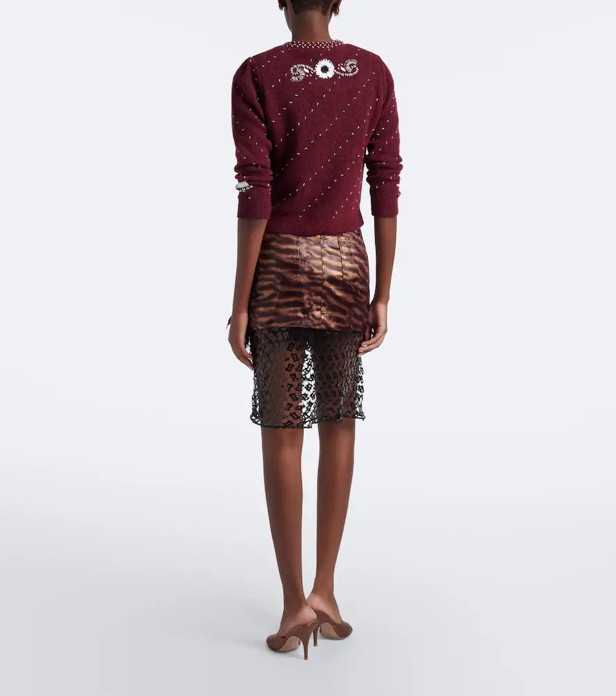 Jacques Wei Fringed paneled sequined miniskirt | Thumbnail 4 Jacques Wei Fringed paneled sequined miniskirt | Thumbnail 4