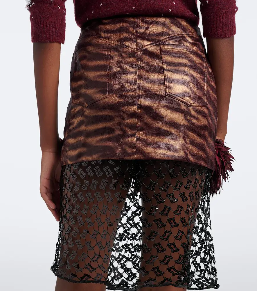 Jacques Wei Fringed paneled sequined miniskirt | Thumbnail 5 Jacques Wei Fringed paneled sequined miniskirt | Thumbnail 5